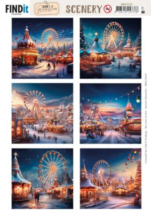 Push-out sheet - 3D - Berrie's Beauties - Snowy Winter Carnival: Square - BBSC10123
