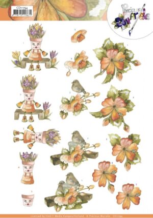 knipvel - Precious Marieke - Orange Flowers - CD11794