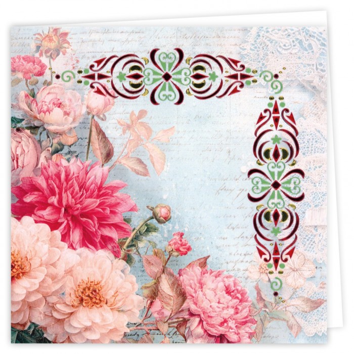 Hobbydots Cards Nr. 33 Pink Flowers - Afbeelding 2