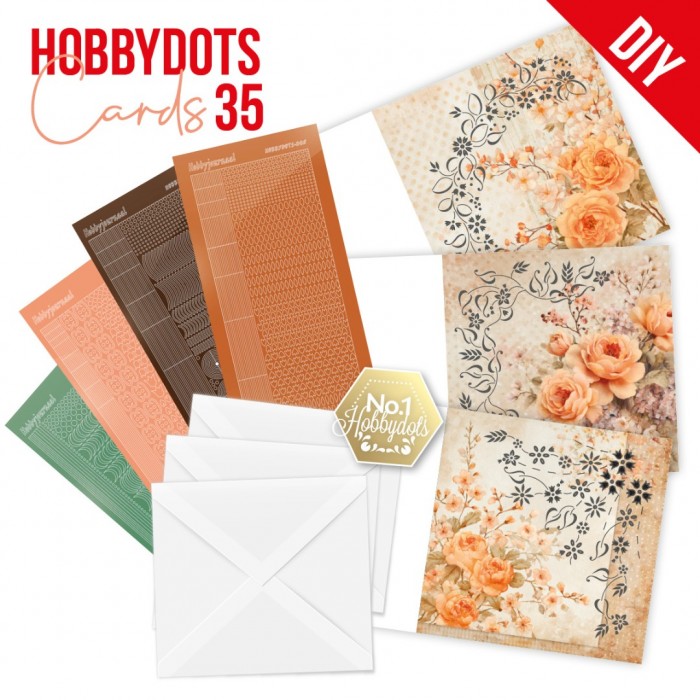 Hobbydots Cards Nr. 35 Orange Flowers