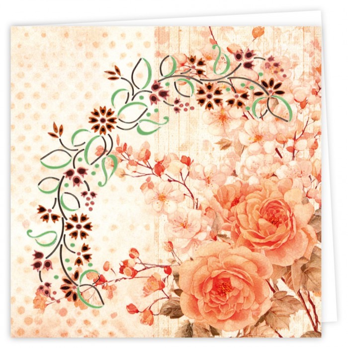 Hobbydots Cards Nr. 35 Orange Flowers - Afbeelding 4