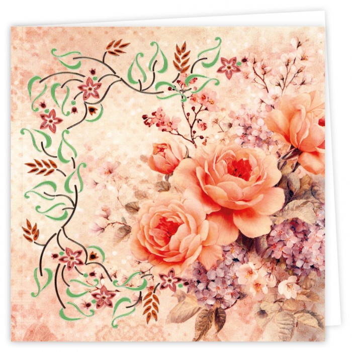 Hobbydots Cards Nr. 35 Orange Flowers - Afbeelding 3