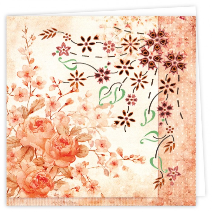 Hobbydots Cards Nr. 35 Orange Flowers - Afbeelding 2