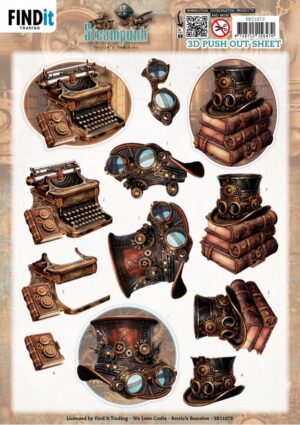 Push-out sheet - 3D - Berrie's Beauties - Steampunk: Objects - SB11072