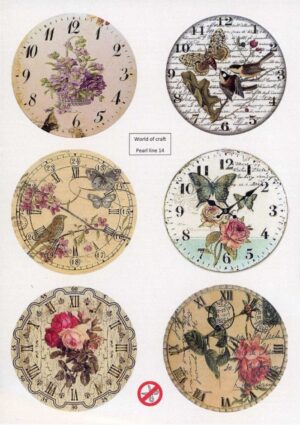 World of Craft - Push-out sheet - Scenery - Clocks - WOCPL014