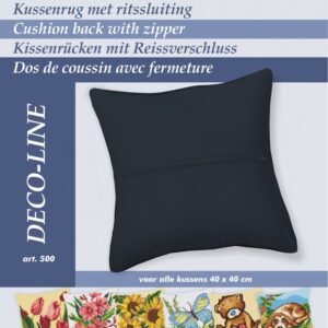 Deco-Line Kussenrug met Ritssluiting Zwart