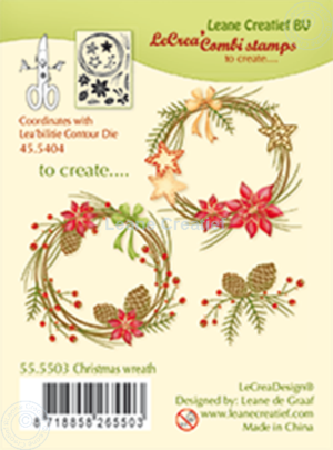 Clear Stamps - Leane Creatief - Christmas wreath - 55.5503