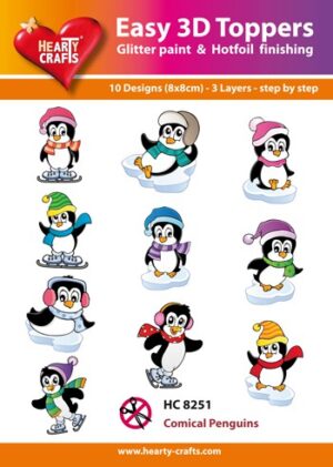 Easy 3D Toppers - Comical Penguins - HC8251