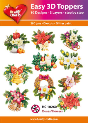 Easy 3D Toppers - X-mas/Flowers - HC10260