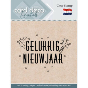 Clear Stamps - Card Deco Essentials - Gelukkig Nieuwjaar - CDECS011