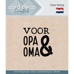 Clear Stamps - Card Deco Essentials - Voor Opa & Oma - CDECS033