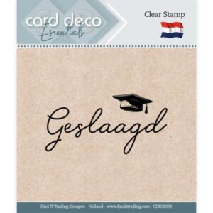 Clear Stamps - Card Deco Essentials - Geslaagd - CDECS036