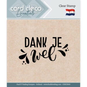 Clear Stamps - Card Deco Essentials - Dank Je Wel - CDECS043