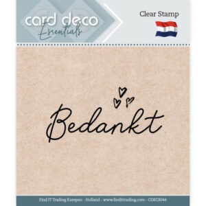 Clear Stamps - Card Deco Essentials - Bedankt - CDECS044