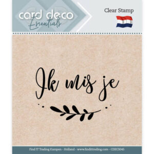 Clear Stamps - Card Deco Essentials - Ik Mis Je - CDECS045