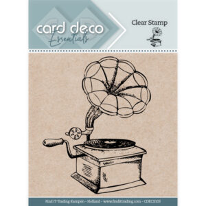 Clear Stamps - Card Deco Essentials - Gramophone - CDECS103