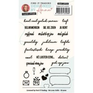 Clear Stamps - Designed by Anna - Mix & Match Sentiment Stamps: Love - DBACST10001