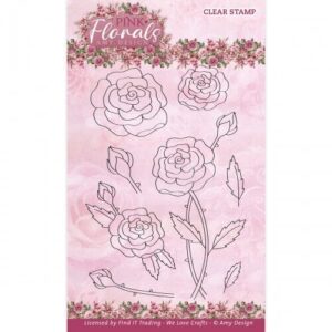 Clear Stamps - Amy Design - Pink Florals: Rose - ADCS10078