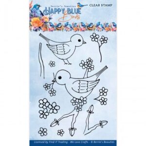 Clear Stamps - Berrie's Beauties - Happy Blue Birds: Bird - BBCS10001