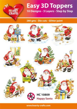 Easy 3D Toppers - Happy Santa - HC10809