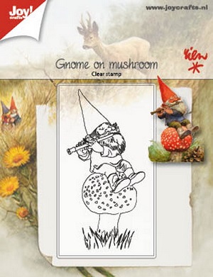 Clear Stamps - Joy! Crafts - Gnome On Mushroom - 6410/0506