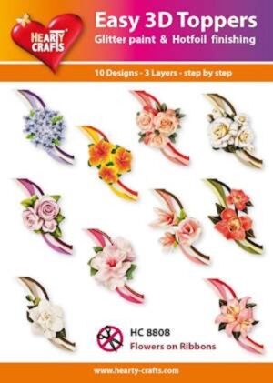 Easy 3D Toppers - Flowers on Ribbons - HC8808