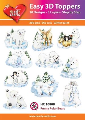 Easy 3D Toppers - Funny Polar Bears - HC10808