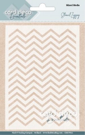 Card Deco Essentials Stencil - Zigzag (14,8 x 10,5 cm) - CDEST011