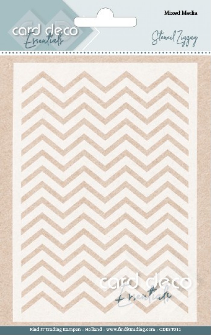 Card Deco Essentials Stencil - Zigzag (14,8 x 10,5 cm) - CDEST011