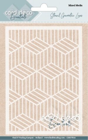 Card Deco Essentials Stencil - Geometric Lines (14,8 x 10,5 cm) - CDEST014