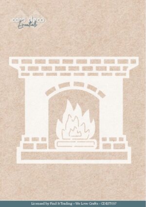 Card Deco Essentials Stencil - Fireplace (18 x 14,9 cm) - CDEST037
