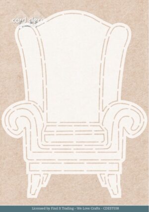 Card Deco Essentials Stencil - Nostalgic Chair (14,8 x 19 cm) - CDEST038