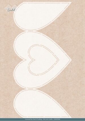 Card Deco Essentials Stencil - Blossom Blush Heart (29,7 x 15 cm) - CDEST044