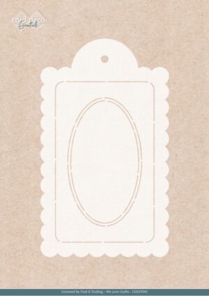 Card Deco Essentials Stencil - Blossom Blush Label (21,9 x 12,9 cm) - CDEST045