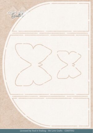 Card Deco Essentials Stencil - Flutters (21 x 14,8 cm) - CDEST052