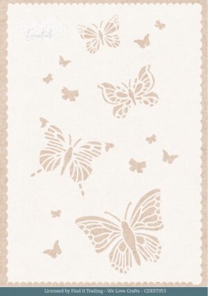 Card Deco Essentials Stencil - Flutters (14 x 20 cm) - CDEST053