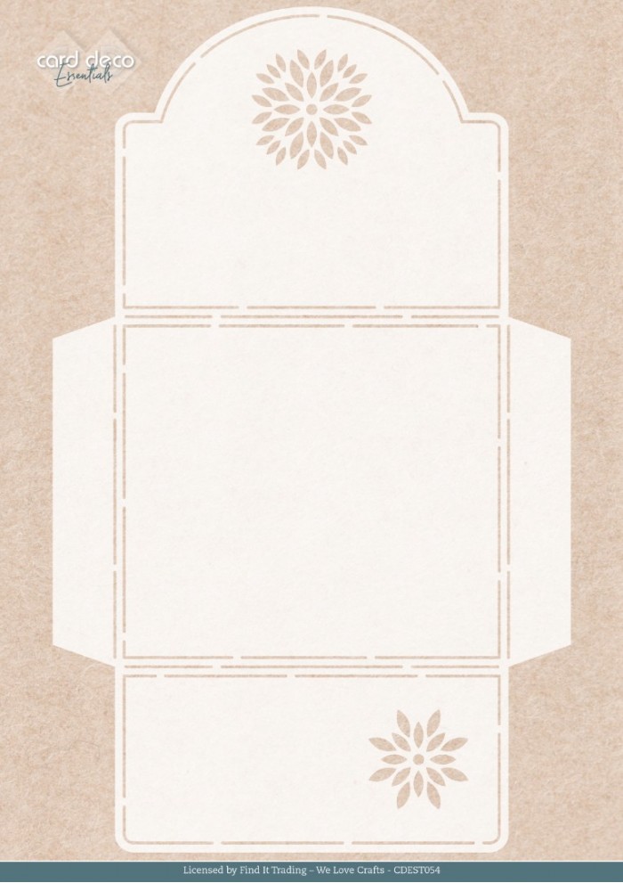 Card Deco Essentials Stencil - Blossom Envelope (18 x 29 cm) - CDEST054