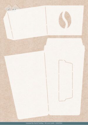 Card Deco Essentials Stencil - Coffee To Go (19,2 x 8,3 cm - 19,3 x 19,3 cm)