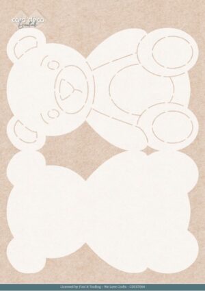 Card Deco Essentials Stencil - Teddy (26,8 x 21 cm) - CDEST064