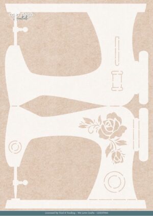 Card Deco Essentials Stencil - Sewing Serenity (29,7 x 20,7 cm) - CDEST066