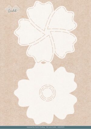 Card Deco Essentials Stencil - Blue Flower (15 x 29,4 cm) - CDEST070