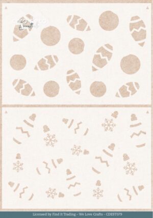 Card Deco Essentials Stencil - Pastel Purple Bauble (2x 14,8 x 10 cm) - CDEST079