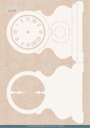 Card Deco Essentials Stencil - Timeless Clock Card (29,7 x 18,7 cm) - CDEST080