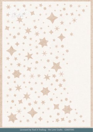 Card Deco Essentials Stencil - Cosy Stars Pattern (14,8 x 21 cm) - CDEST091