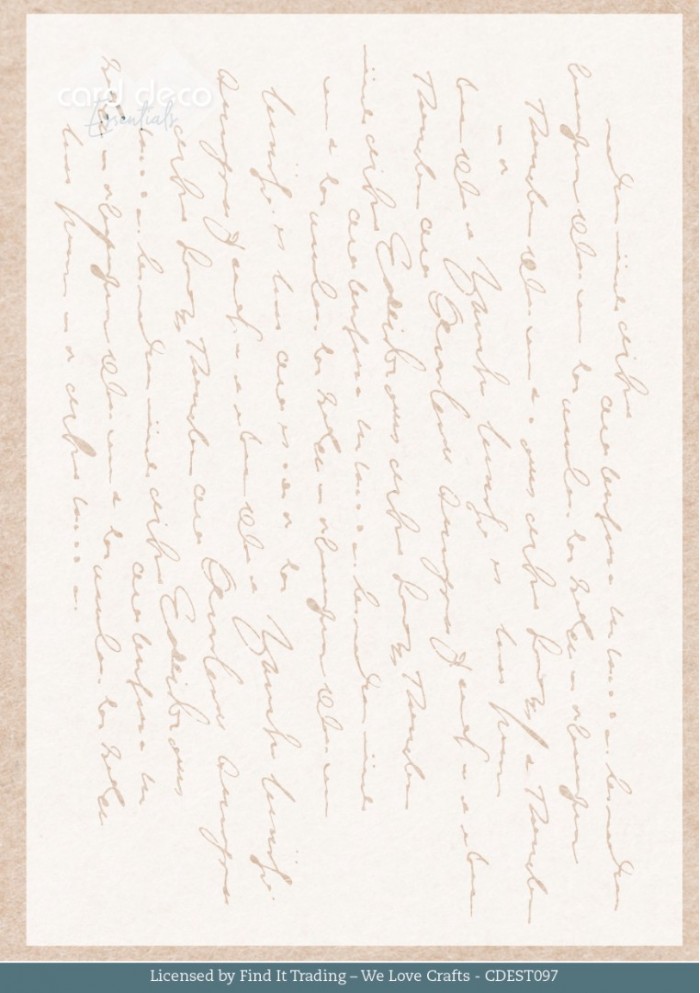 Card Deco Essentials Stencil Winter Bunnies - Winter Script (14,8 x 21 cm)