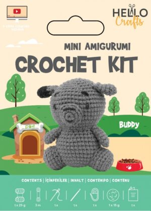 The Knitty Critters Mini Amigurumi Haakpakket - Buddy