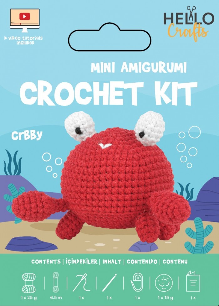 The Knitty Critters Mini Amigurumi Haakpakket - Crabby