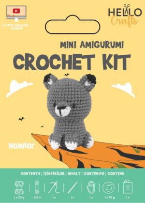 The Knitty Critters Mini Amigurumi Haakpakket - Howler