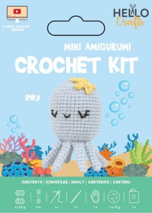 The Knitty Critters Mini Amigurumi Haakpakket - Inky