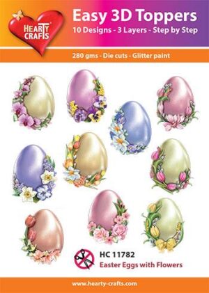 Easy 3D Toppers - Easter eggs with flowers - HC11782